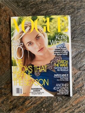 Vintage Vogue Magazine- July 2005. Featuring Kate Winslet on cover.